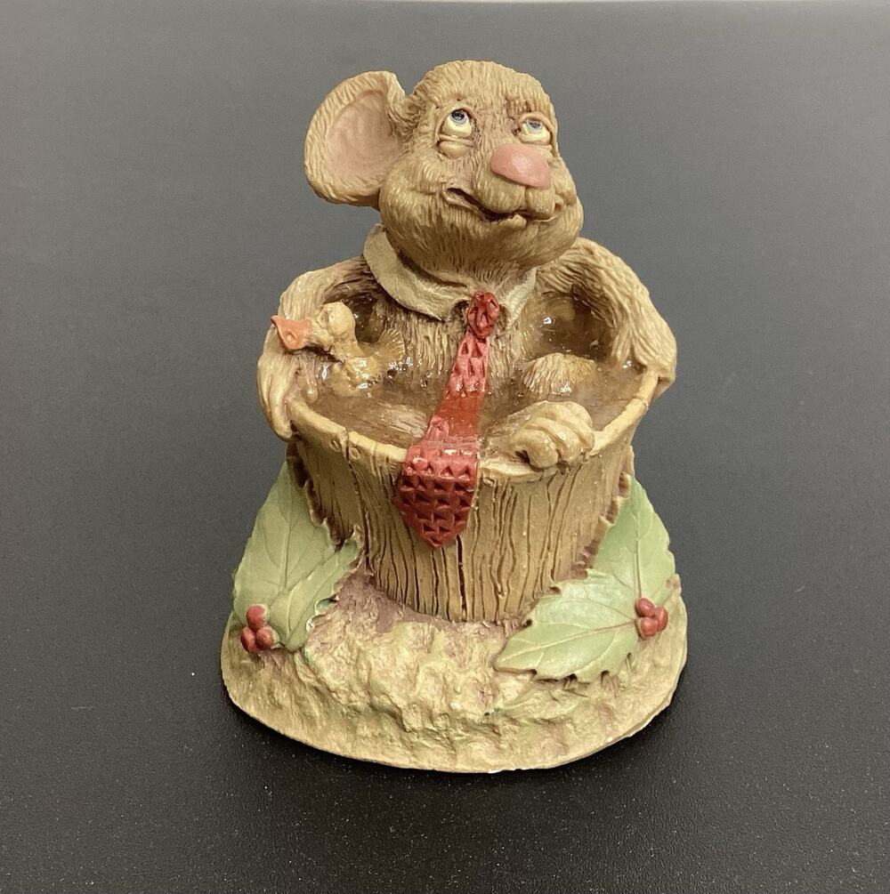 Vintage FRUMPS Quincy Mouse Bathtub Duck Resin Figurine D&D Studios USA 90s Gift